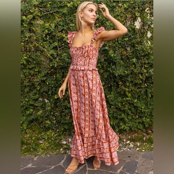 House of Harlow 1960 Helena Linen Maxi Dress - Picture 3 of 13